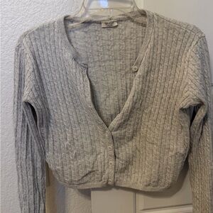 Brandy Melville Light Gray Cardigan
